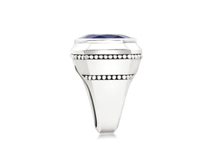 Sapphire and Silver Ring